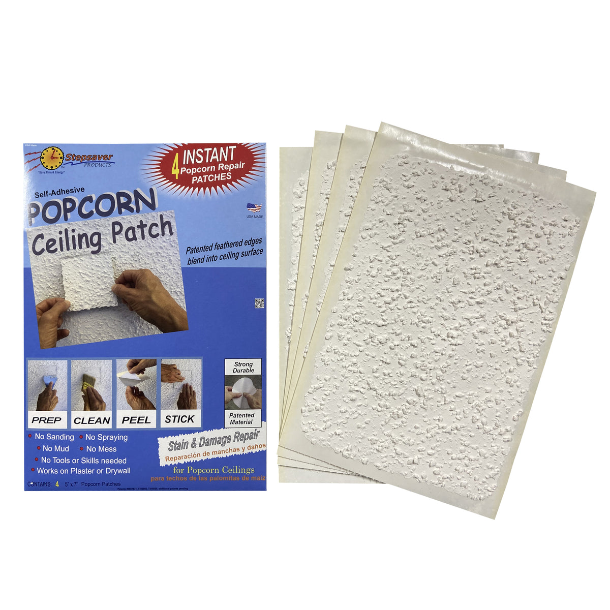 Self-Adhesive Popcorn Ceiling Repair Patch (Item 3059)