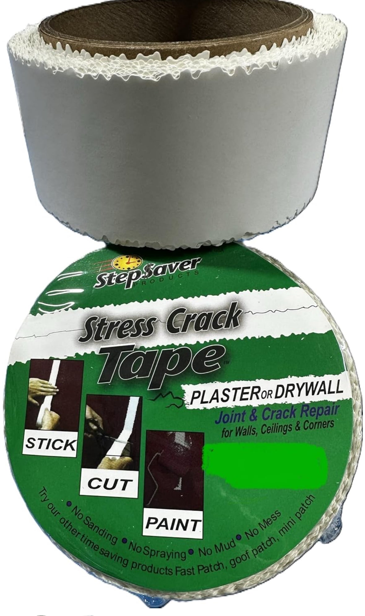 USA Made Self-Adhesive Stress Crack Tape. Smooth & Textured Rolls