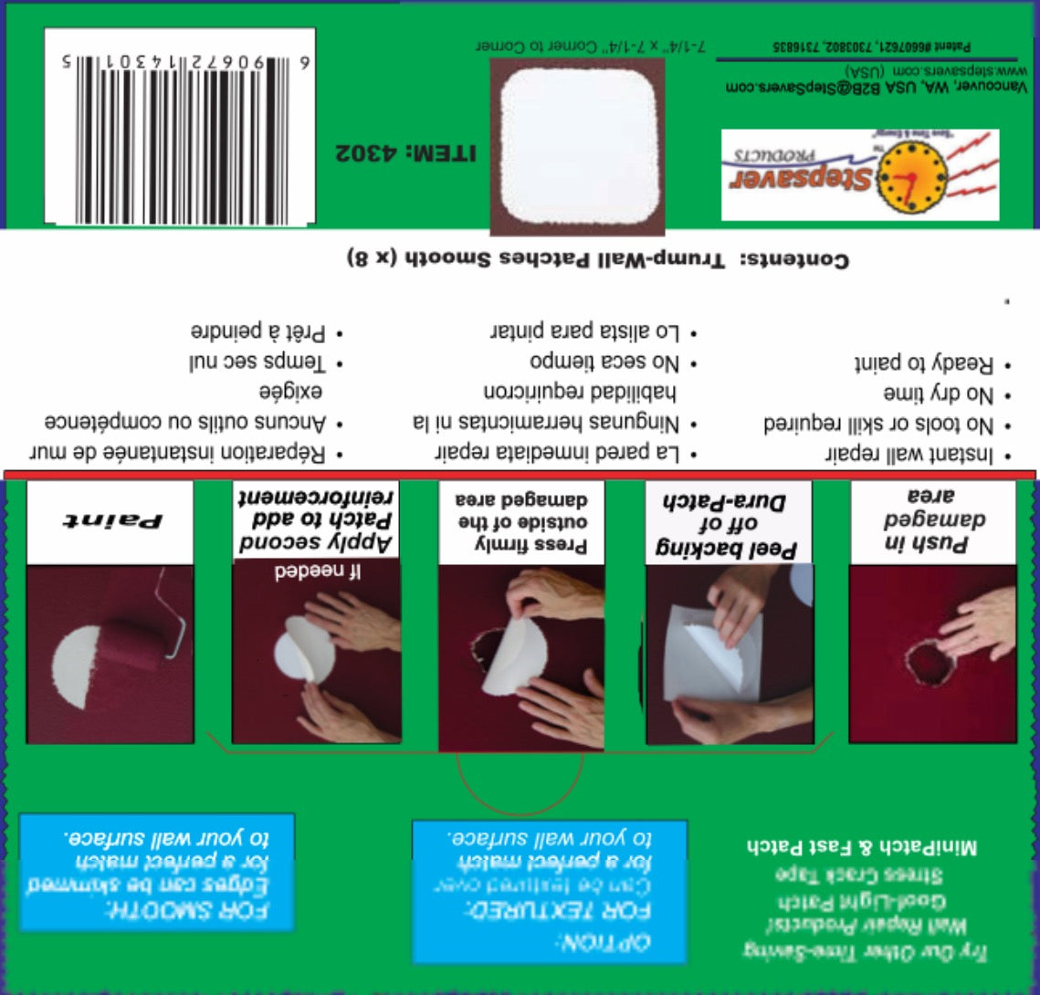 USA Made Trump-Wall Patch Kit Contractors Bulk (8 Repair Pack)