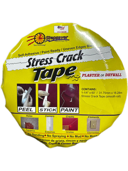 USA Made Self-Adhesive Stress Crack Tape. Smooth & Textured Rolls