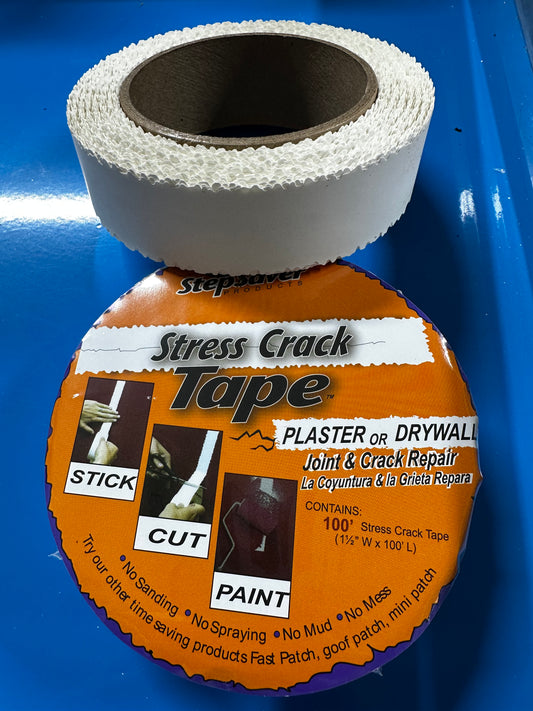 Self-Adhesive Stress Crack Tape 100'x 1.25'' Roll. Patented, USA Made