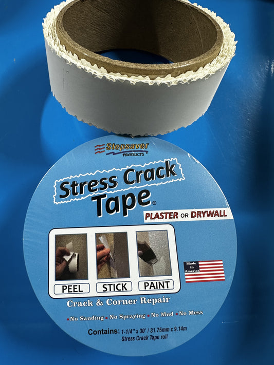 Self-Adhesive Stress Crack Tape 30' x 1.25'' Smooth Roll. Patented, USA Made