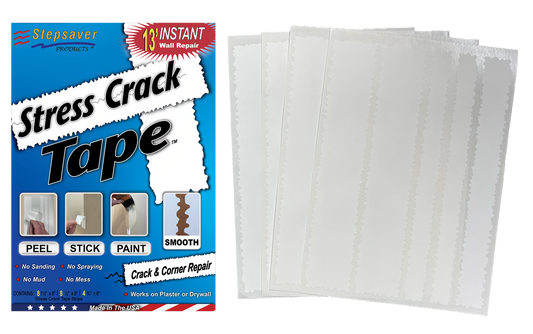 USA Made Self-Adhesive Stress Crack Tape 12' repair pack